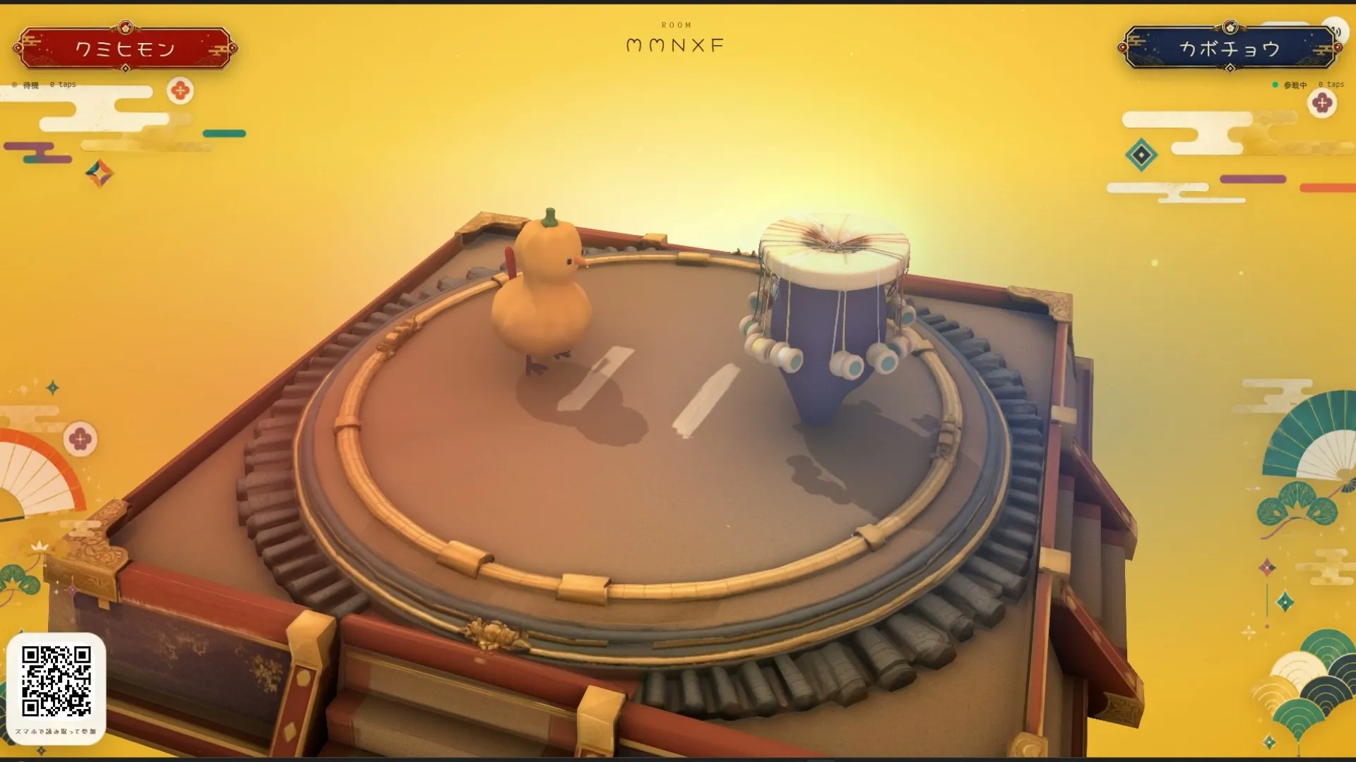 土俵に立つオリジナル3Dキャラクター